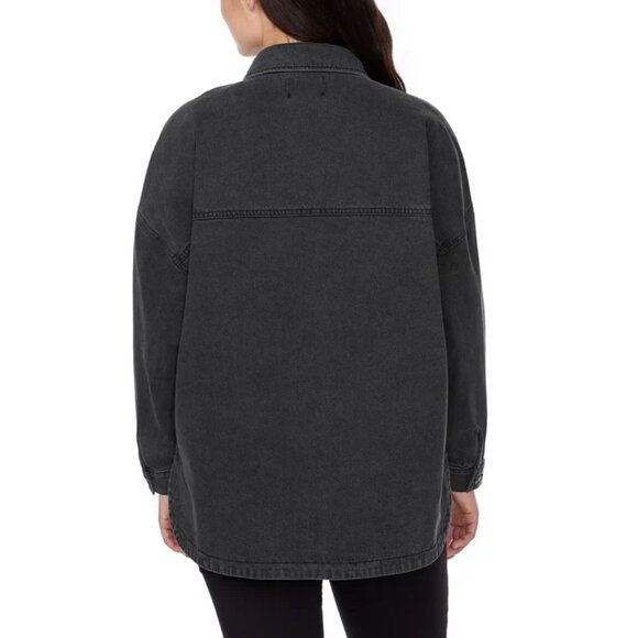 NEW Hudson Oversize Denim Jacket | Black - Picture 3 of 5